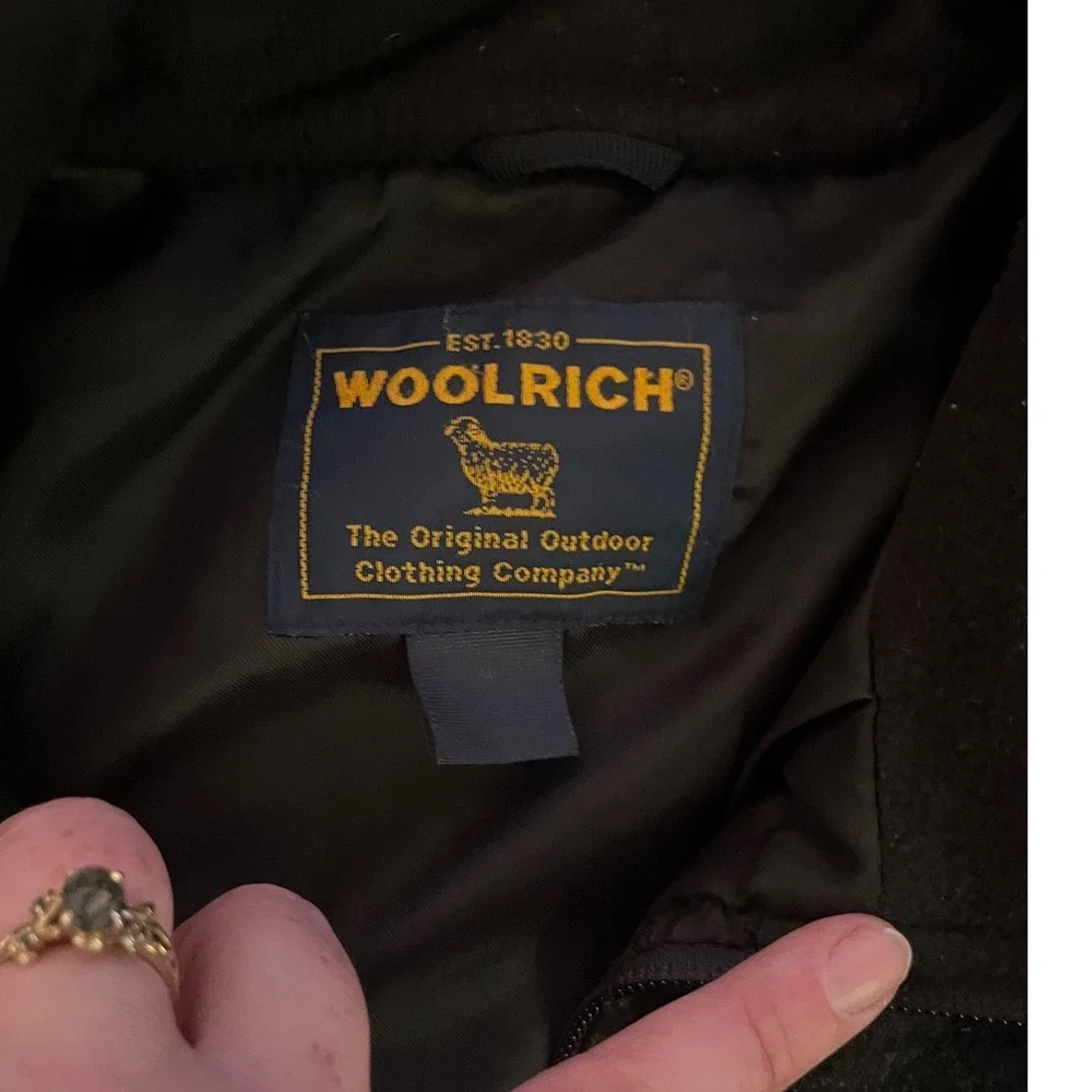 Vintage Woolrich Women's‎ Wool Quilted Charcoal Heather Full Zip Jacket- Size L